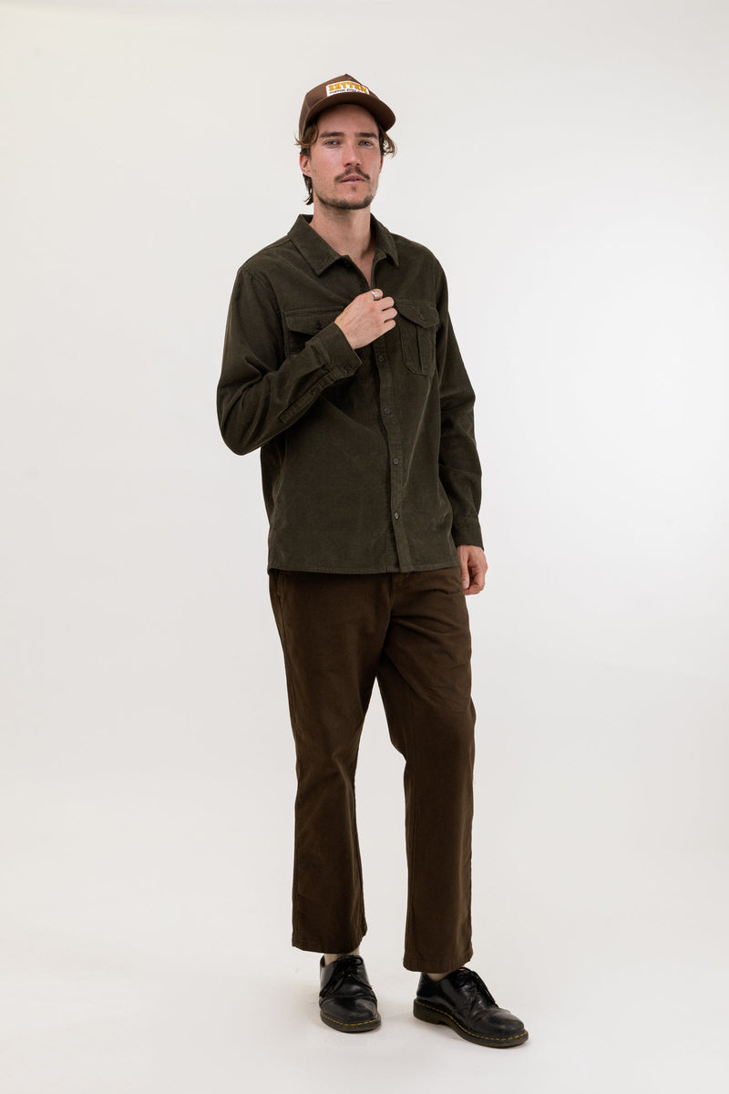 Corduroy Ls Shirt Olive