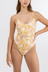 Mimosa Floral Minimal One Piece Ivory