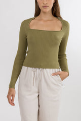 Andie Long Sleeve Knit Olive