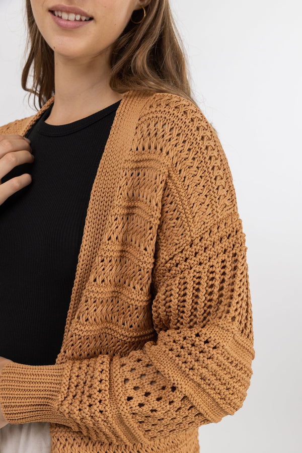 Chunky Knit Cardigan Caramel