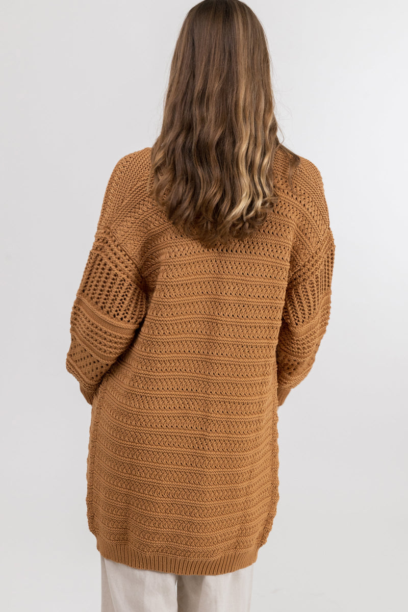 Chunky Knit Cardigan Caramel