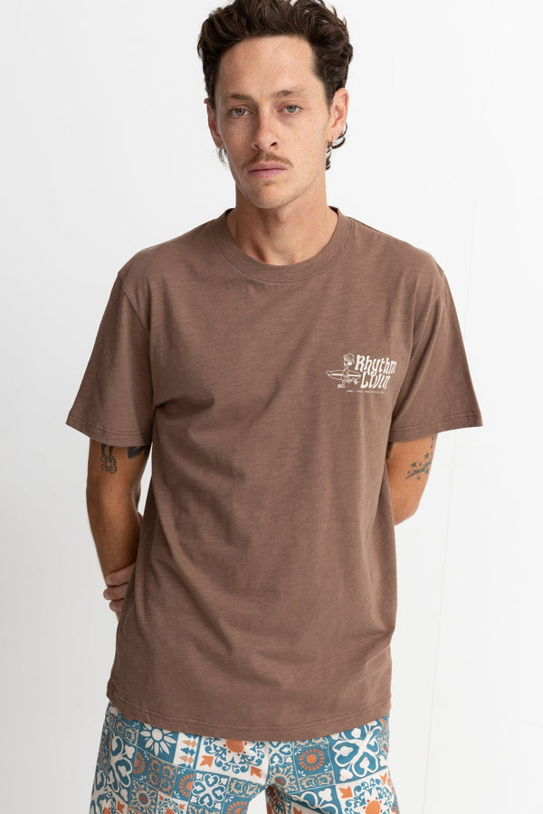 Livin Slub Ss T-Shirt Chocolate