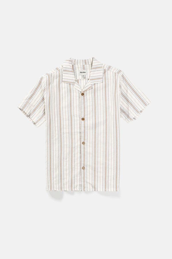 Vacation Stripe Ss Shirt Natural