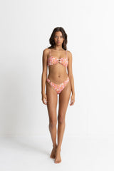 Luna Floral O Ring Hi Cut Pant Red