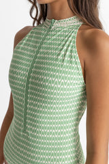 Clearwater Zip Front One Piece Sage