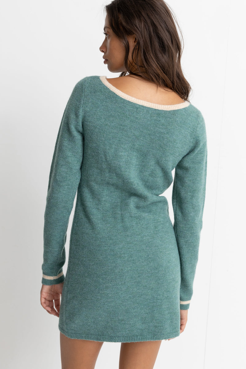 Noemie Knit Mini Dress Sea Green