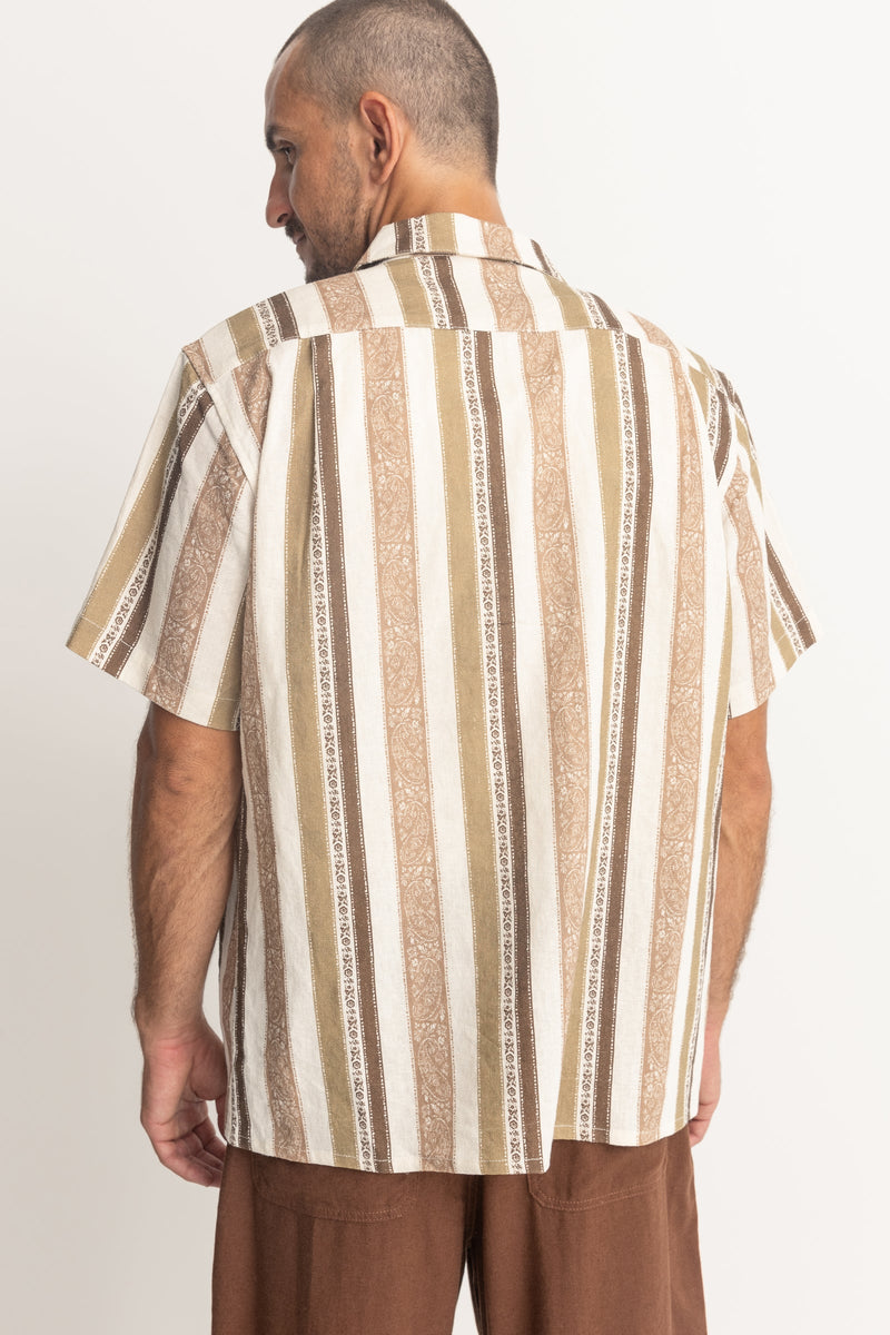 Paisley Stripe Ss Shirt Desert Sage