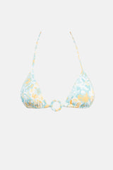 Belize Floral Slide Tri Top Blue
