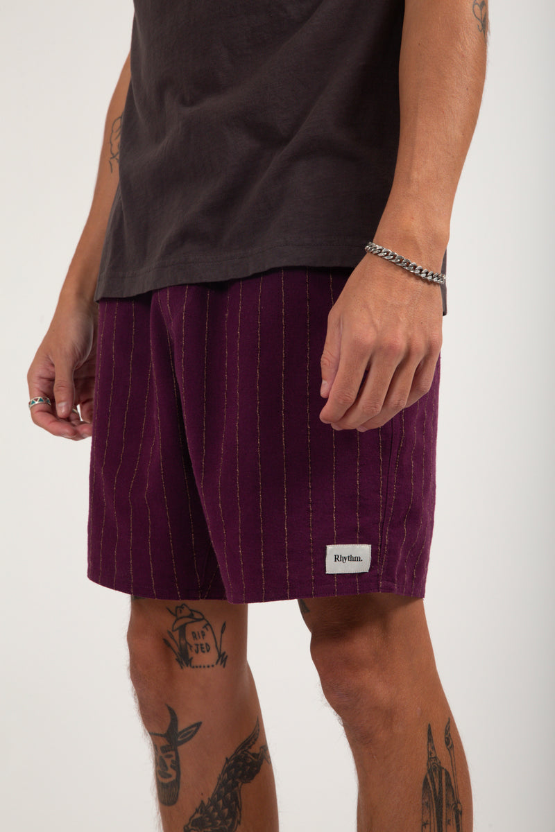 Linen Stripe Jam Purple