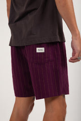 Linen Stripe Jam Purple