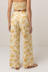Cairo Wide Leg Pant Ecru