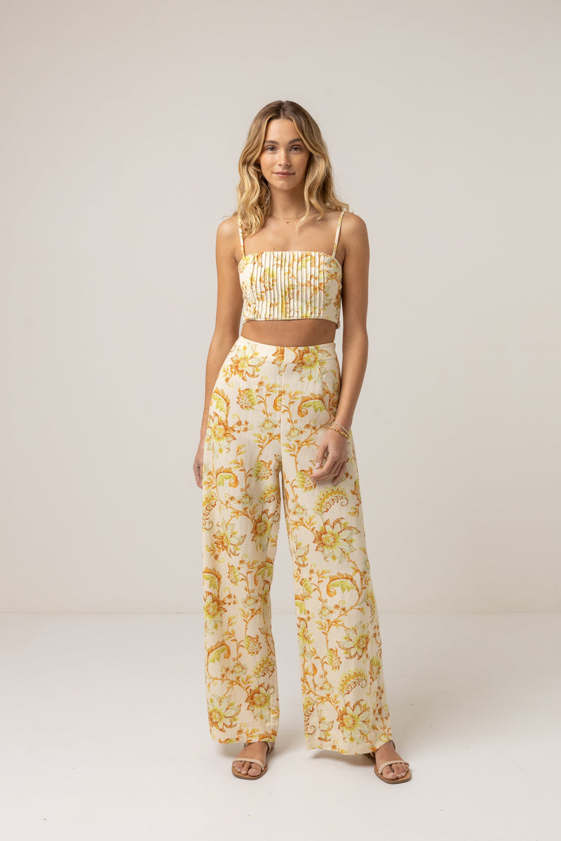 Cairo Wide Leg Pant Ecru