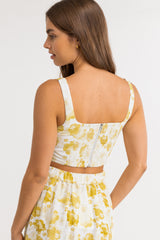 Harmony Floral Crop Top Honey