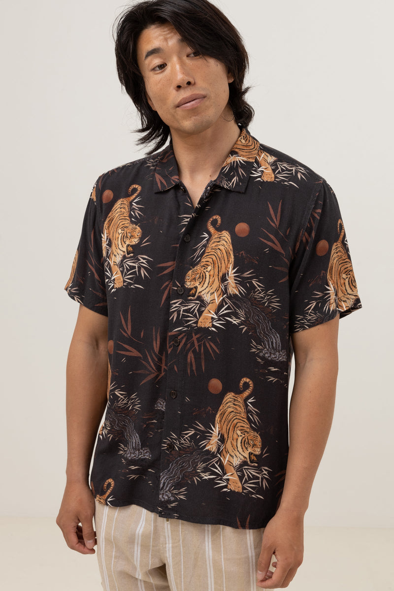 Aloha Tiger Ss Shirt Black