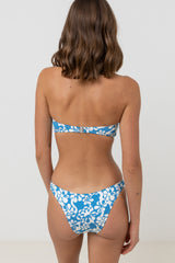 Drifter Floral Knotted Bandeau Top Blue