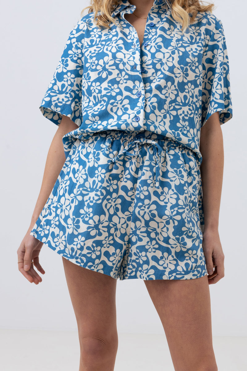 Drifter Floral Short Blue