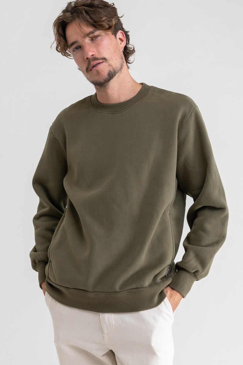 Classic Fleece Crew Olive