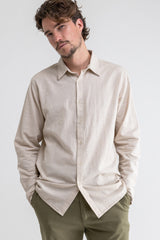 Classic Linen LS Shirt Sand