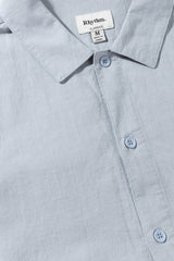Classic Linen Ss Shirt Ocean Blue