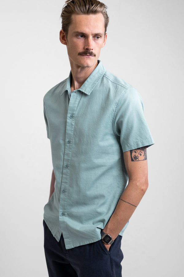 Classic Linen SS Shirt Eucalyptus