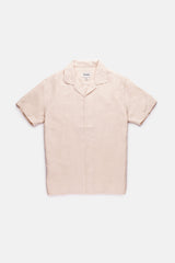 Linen Cuban Ss Shirt Bone