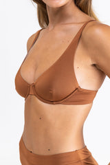 Malibu Shimmer Underwire Top Chocolate