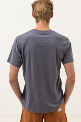 Strand Embroidered T-Shirt Storm Blue